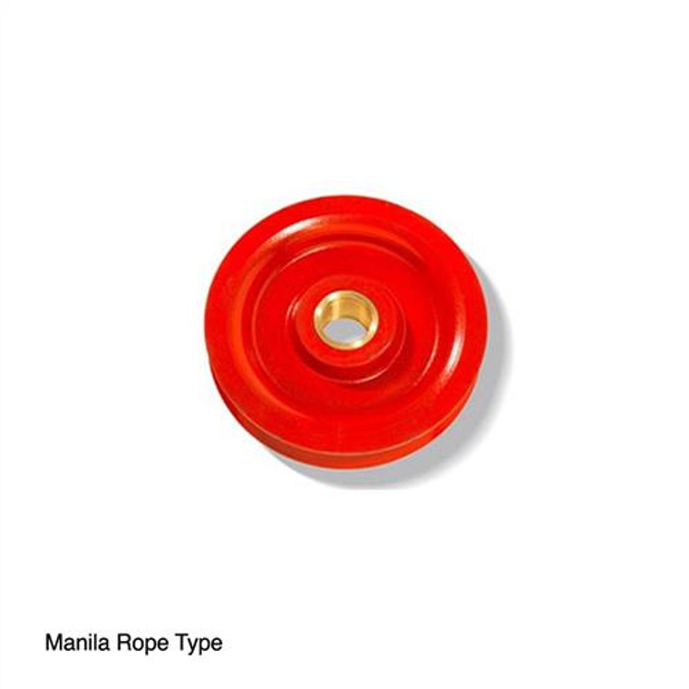 Sheave Red 0.25T 75mm Manila Rope 12mm; Austlift 070075M