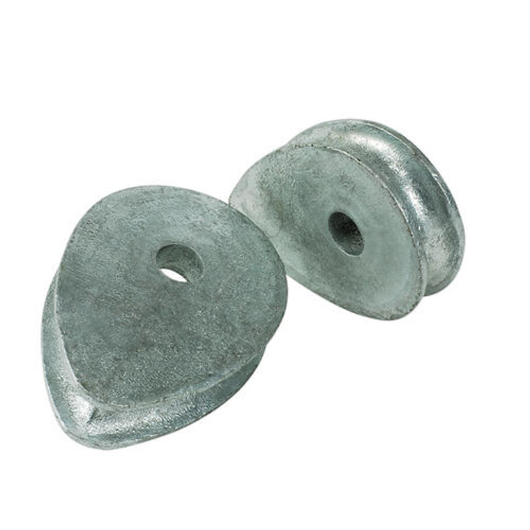 Solid Thimble Hot Dip Galvanised 14mm/10mm Hole; Austlift 302914