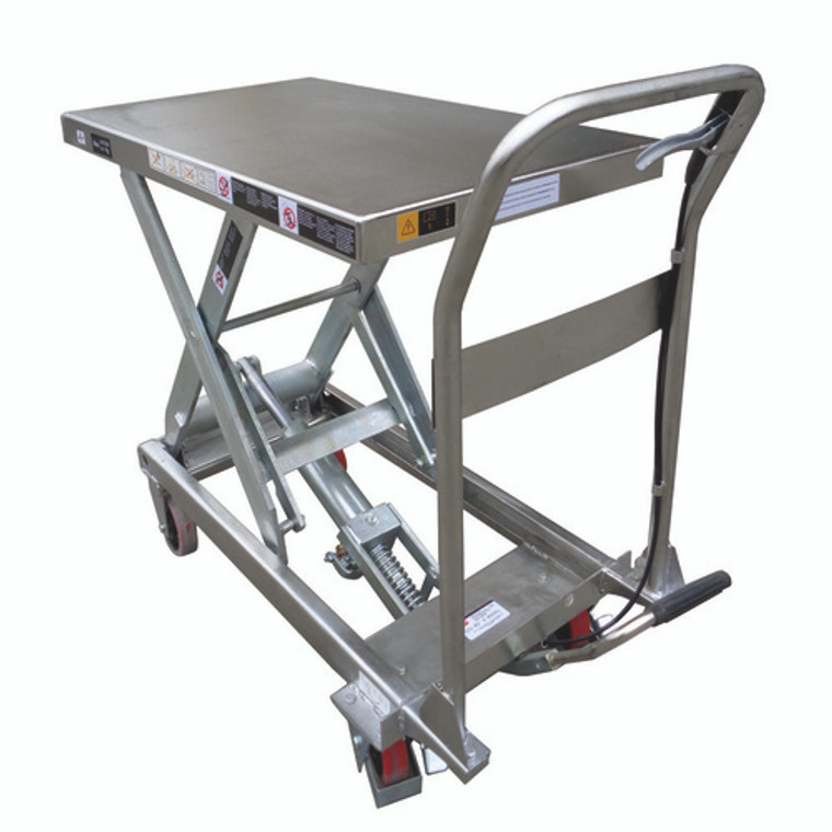 450kg - Stainless Steel Top - Scissor Lift Table - Manual; TF50S