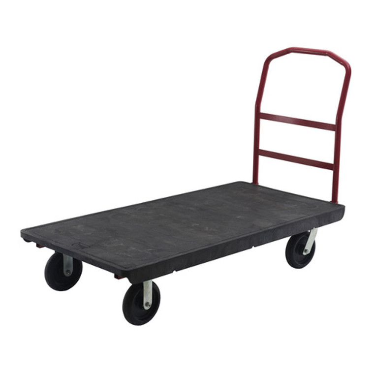 900kg Rated OEASY Platform trolley with 200mm TPR castors; RT4416-BLACK