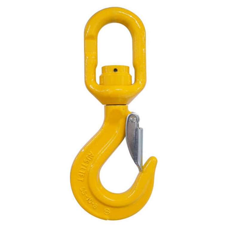 G80 Swivel Hook with Safety Catch Ball Bearing Type SS 8mm; Austlift 103308