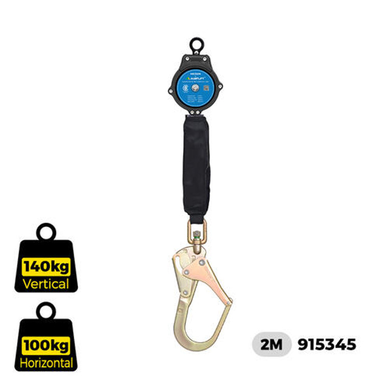 Micron Sharp Edge Resistant 2M with Swivel Steel Scaffold Hook Load indicator Equipped; Austlift 915345