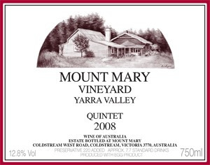 Mount Mary Quintet Cabernet Blend 2006 Magnum Yarra Valley, Victoria Australia Mount Mary Quintet Cabernet Blend 2006 Magnum Yarra Valley, Victoria Australia