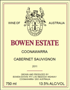Bowen Estate Cabernet Sauvignon Merlot, Coonawarra 1988 South Australia Australia (Base Of Neck) Bowen Estate Cabernet Sauvignon Merlot, Coonawarra 1988 South Australia Australia (Base Of Neck)