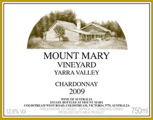 Mount Mary Chardonnay 2012 Yarra Valley, Victoria Australia Mount Mary Chardonnay 2012 Yarra Valley, Victoria Australia