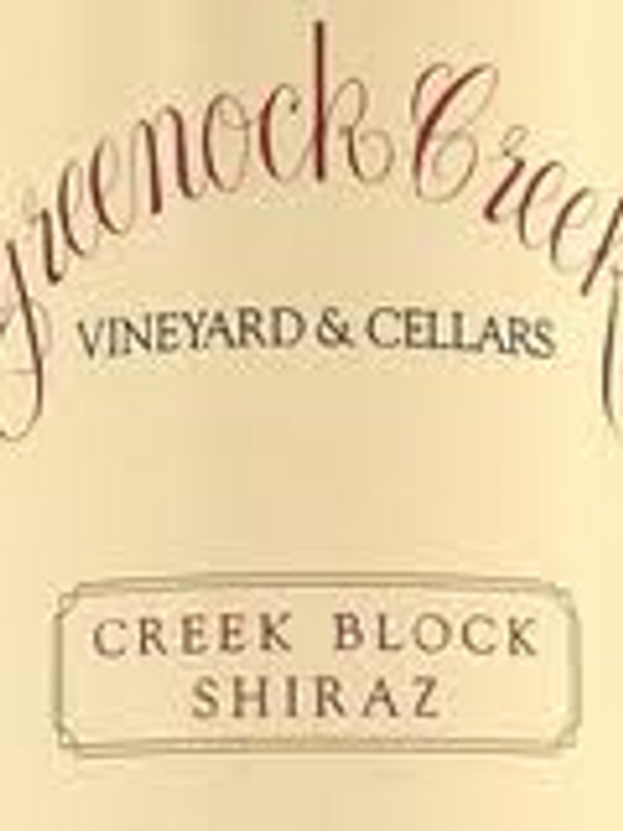 Greenock Creek Creek Block Shiraz, Barossa Valley, 2002