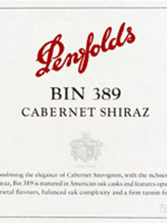 Penfolds Cabernet Shiraz, Bin 389, 1998