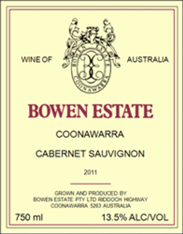 Bowen Estate Cabernet Sauvignon Merlot, Coonawarra 1988 South Australia Australia (Base Of Neck)