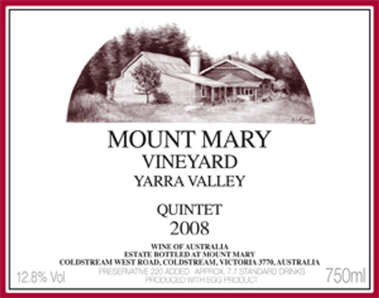 Mount Mary Quintet Cabernet Blend 2012 Yarra Valley, Victoria Australia