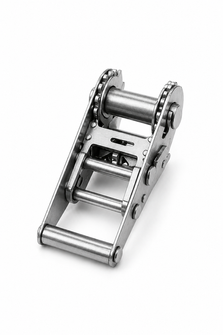Heavy-duty 2-inch replacement ratchet for rail tarp systems.