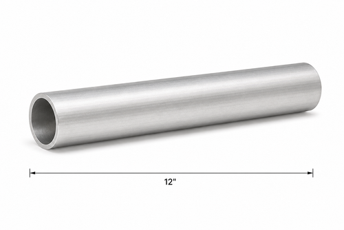 Aluminum roll pipe connector for joining rail tarp pipe sections.