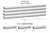 Complete aluminum roll pipe kit for rail tarp systems including pipe sections and connectors.