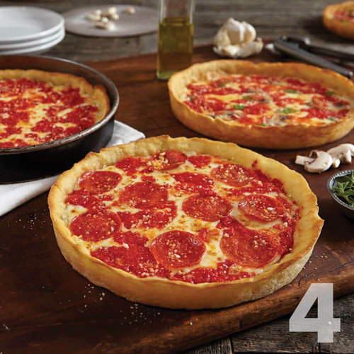 4 Lou Malnati's Deep Dish Pizzas