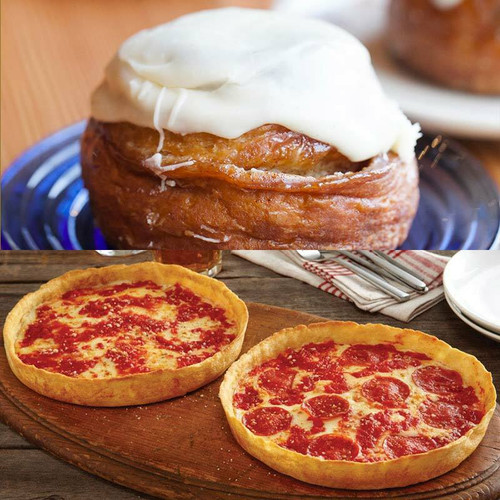 12 Beatrix Honey Butter Cinnamon Rolls, Coffee & 2 Lou's Pizzas