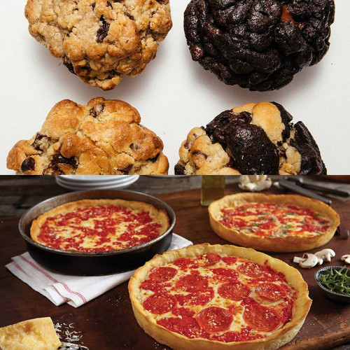 Big Fat Cookie Assorted 4 Pack & 3 Lou's Pizzas