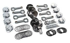 406 CID Forged Rotating Assembly, Flat Top Pistons, 6.000