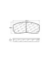 StopTech Performance Brake Pads - 309.80080 Technical Drawing