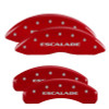 MGP 4 Caliper Covers Engraved Front & Rear 2021 Escalade Red finish silver ch - 35029SESCRD User 1