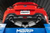 MBRP 13-16 Subaru BRZ 2.0L/ 2.4L 3in Dual Split Rear Cat Back w/CF Tips- T304 - S48043CF Photo - Mounted