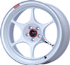 Enkei PF06 18x9in 5x114.3 BP 38mm Offset 75mm Bore White Machined Wheel - 545-890-6538WM Photo - Primary