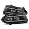AlphaRex 15-23 Dodge Charger LUXX-Series LED Proj Headlights Black w/Activtn Lgt & Seq.Sig / SB DRL - 880599 Photo - Primary