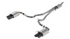 Borla 2024 Ford Mustang 2.3L Ecoboost S-Type Black Chrome Catback Exhaust w/ Quad Tips - Non-Active - 140981BC Photo - Primary
