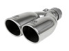 aFe Takeda 304 Stainless Steel Clamp-on Exhaust Tip Polished 2-1/2ininlet x 3-1/2in Outlet X 12in L - 49T25374-P121 Photo - Primary
