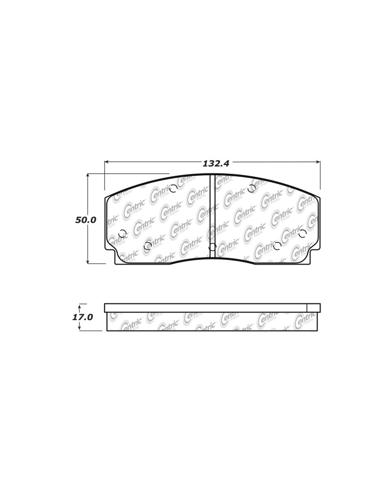 StopTech Performance Brake Pads - 309.80080 Technical Drawing