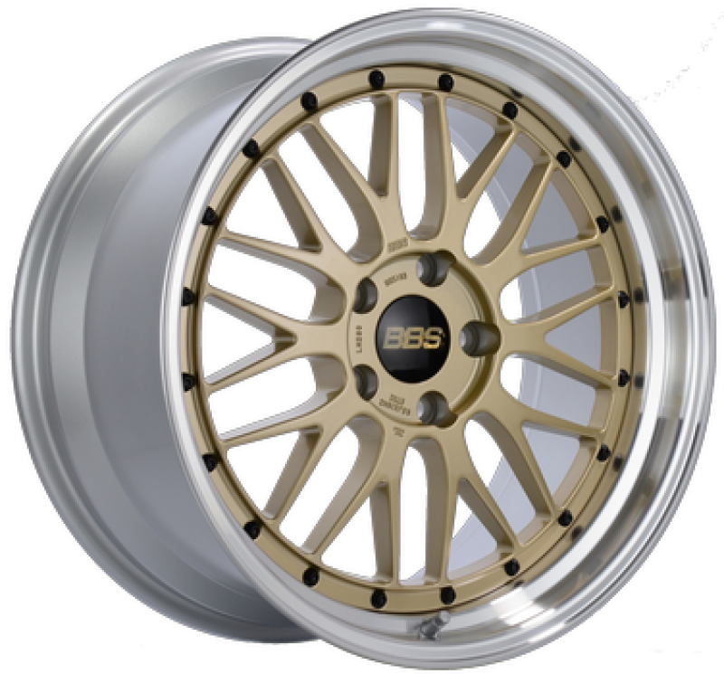 BBS LM 19x11 5x130 ET63 CB71.6 Diamond Gold Center Diamond Cut Lip Wheel - LM224GPK Photo - Primary