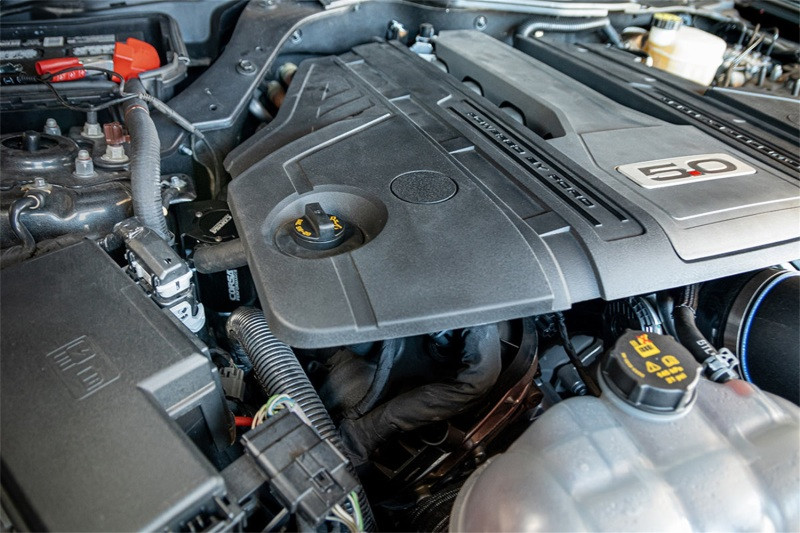 Corsa 2018+ Ford Mustang GT Catch Can - CC0003 Photo - Mounted