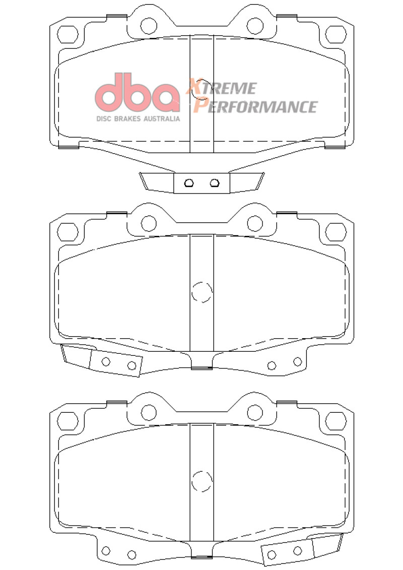 DBA 92-99 Toyota Land Cruiser XP Performance Front Brake Pads - DB1149XP Photo - out of package
