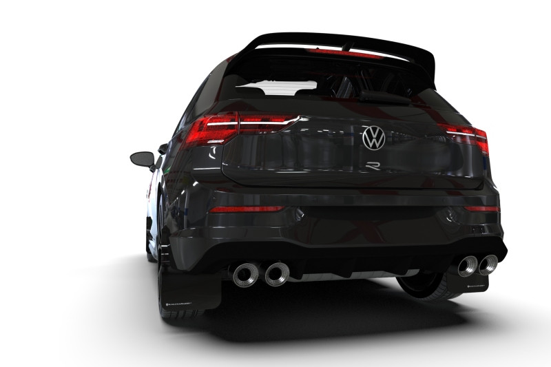 Rally Armor 2022 MK8 Volkswagen Golf GTI/R Black UR Mud Flap w/ Gray Logo - MF80-UR-BLK/GRY User 1