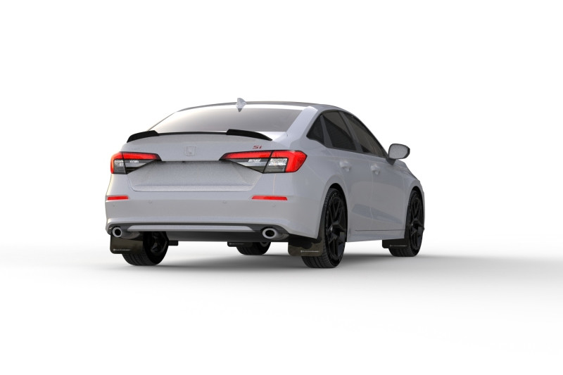 Rally Armor 2022 Honda Civic (Incl. Si/Sport/Touring) Black UR Mud Flap w/ Grey Logo - MF90-UR-BLK/GRY User 1