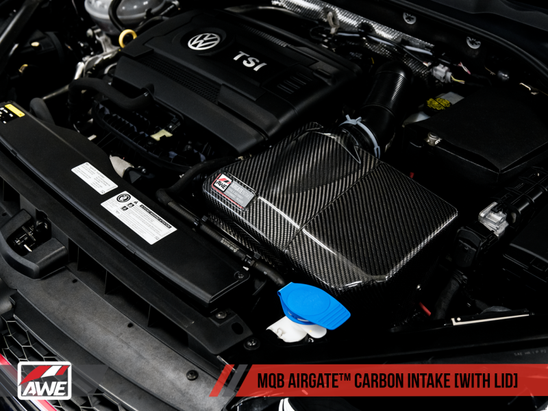 AWE Tuning Audi / Volkswagen MQB 1.8T/2.0T/Golf R Carbon Fiber AirGate Intake w/ Lid - 2660-15024 Photo - out of package