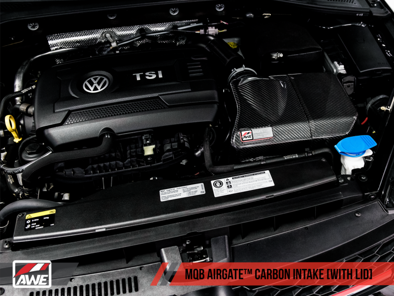AWE Tuning Audi / Volkswagen MQB 1.8T/2.0T/Golf R Carbon Fiber AirGate Intake w/ Lid - 2660-15024 Photo - out of package