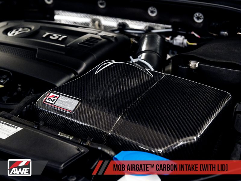 AWE Tuning Audi / Volkswagen MQB 1.8T/2.0T/Golf R Carbon Fiber AirGate Intake w/ Lid - 2660-15024 Photo - out of package