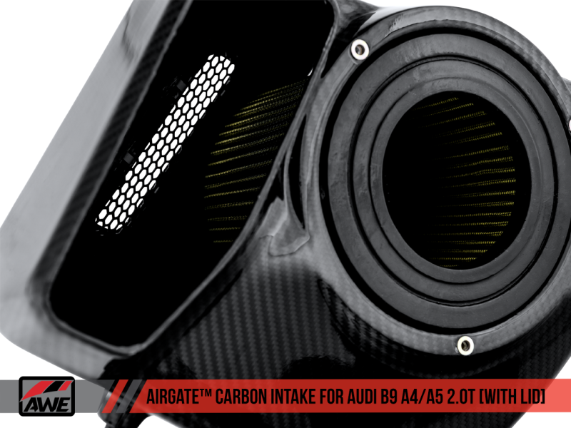 AWE Tuning Audi B9 A4/A5 2.0T Quattro Carbon Fiber AirGate Intake w/ Lid - 2660-15028 Photo - out of package