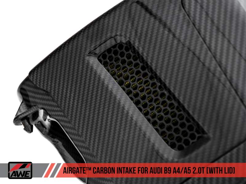 AWE Tuning Audi B9 A4/A5 2.0T Quattro Carbon Fiber AirGate Intake w/ Lid - 2660-15028 Photo - out of package