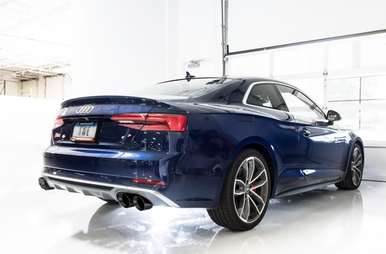 AWE Tuning Audi B9 S5 Coupe 3.0T Track Edition Exhaust - Diamond Black Tips (102mm) - 3010-43058 Photo - Mounted