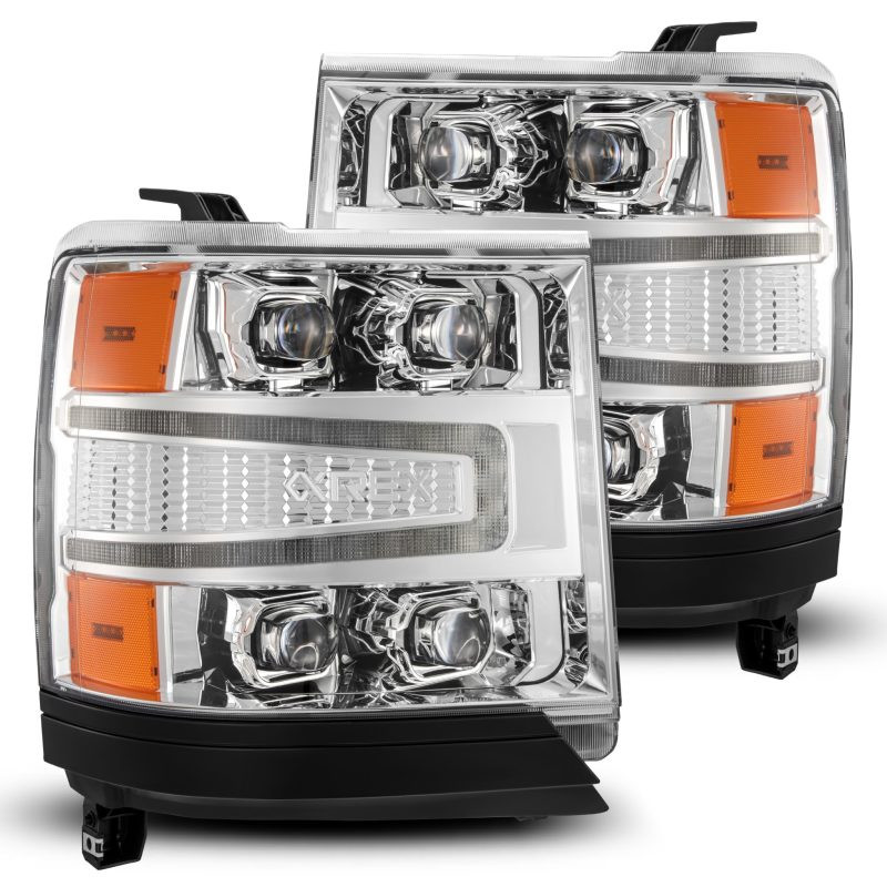 AlphaRex 16-18 Chevy 1500HD NOVA-Series LED Proj Headlights Chrm w/Actv Lgt/SeqSig & DRL(Req 810023) - 880238 Photo - Primary