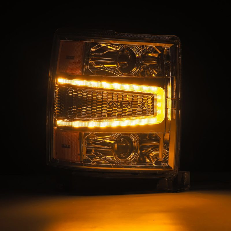 AlphaRex 04-15 Chevy 1500HD LUXX LED Proj Headlights Chrome w/Seq Activation Light / Seq Signal - 880243 User 2
