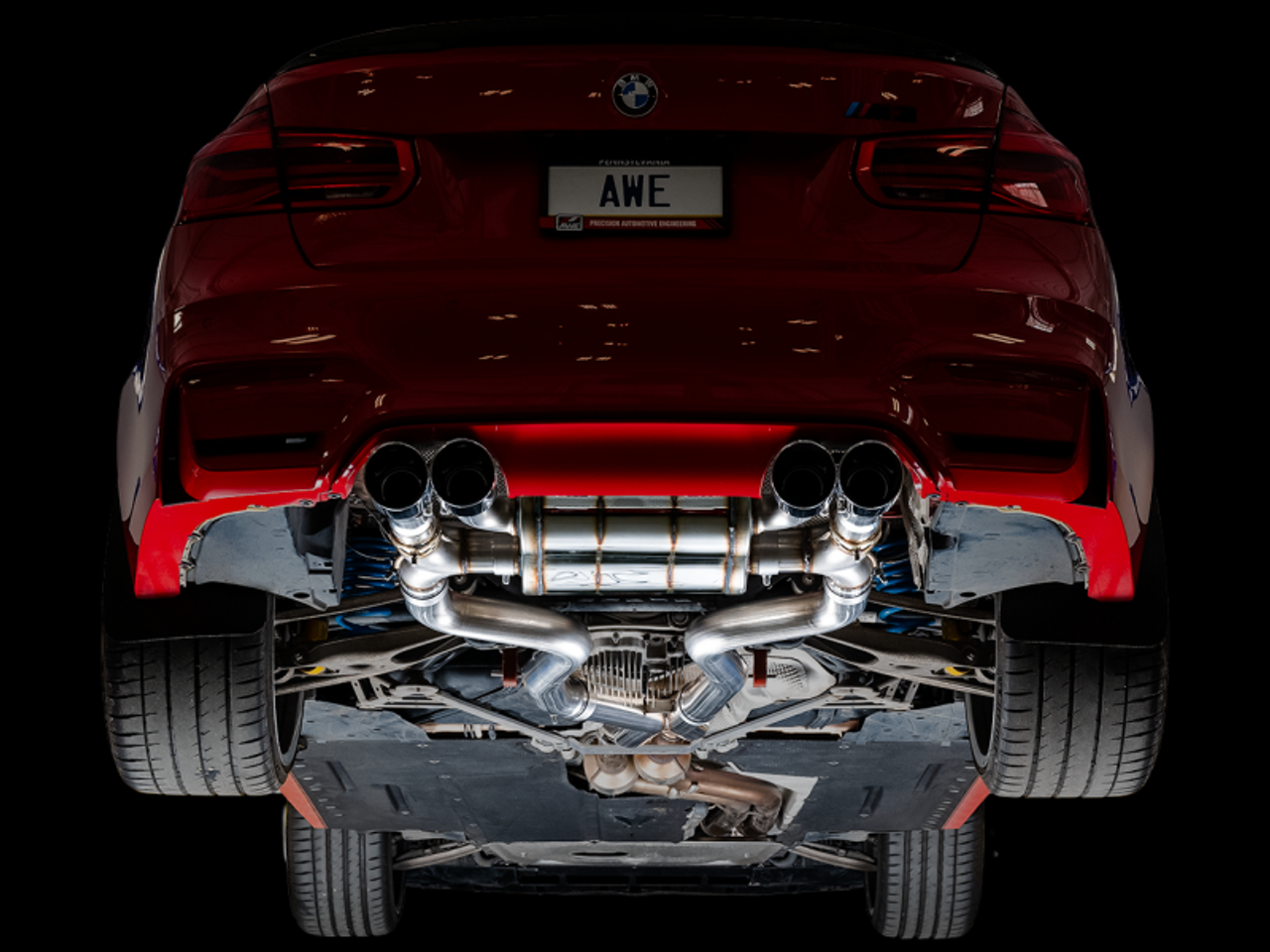 AWE Tuning BMW F8X M3/M4 SwitchPath Catback Exhaust - Chrome Silver Tips - 3025-42070 Photo - Mounted