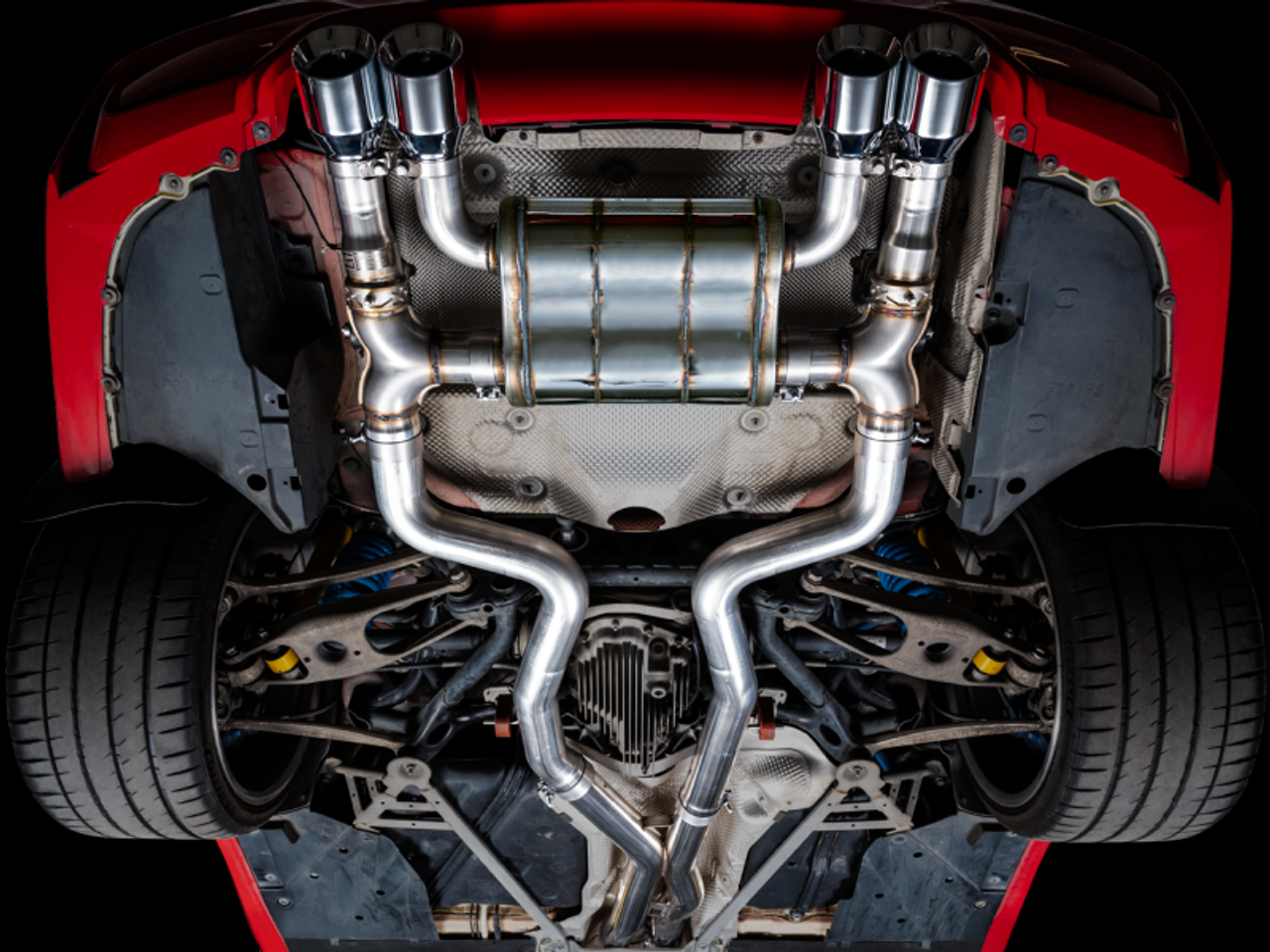 AWE Tuning BMW F8X M3/M4 SwitchPath Catback Exhaust - Chrome Silver Tips - 3025-42070 Photo - Mounted