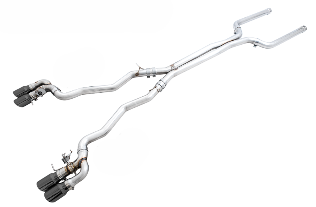 AWE Tuning 18-19 BMW F90 M5 SwitchPatch Cat-Back Exhaust- Black Diamond Tips - 3025-43066 Photo - Primary
