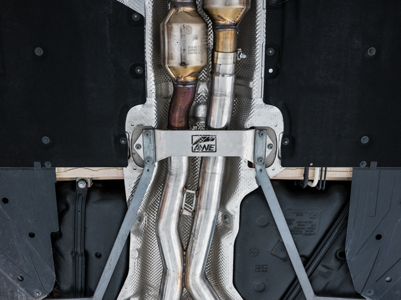 AWE Tuning BMW F8X M3/M4 Track Edition Catback Exhaust - Chrome Silver Tips - 3020-42082 Photo - Mounted