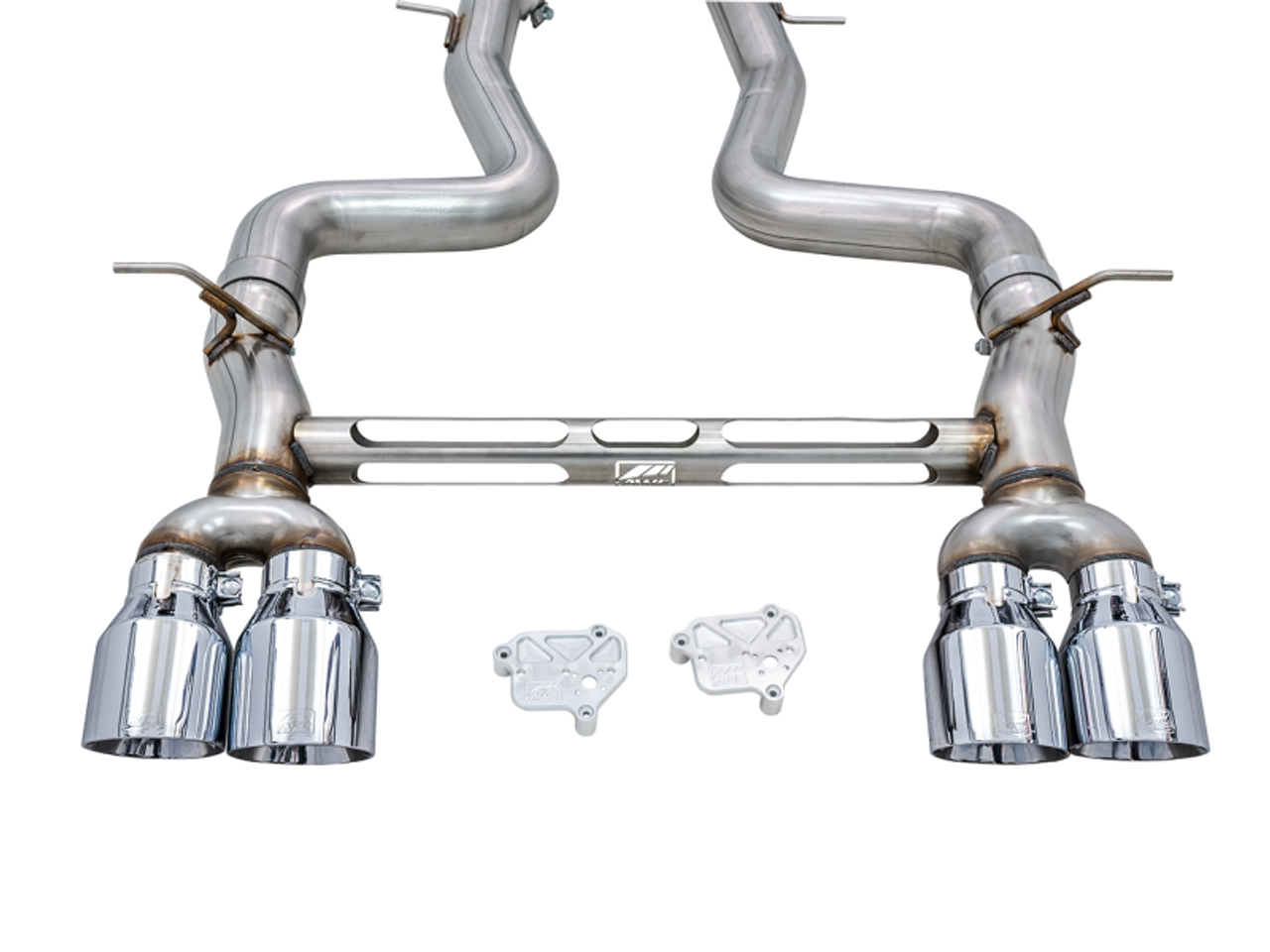 AWE Tuning BMW F8X M3/M4 Track Edition Catback Exhaust - Chrome Silver Tips - 3020-42082 Photo - out of package