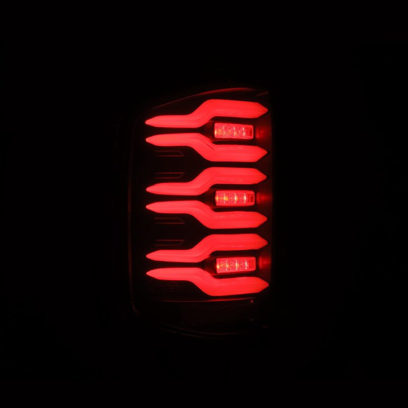 AlphaRex 14-18 Chevrolet Silverado Luxx-Series LED Tail Lights Black w/Activ Light/Seq Signal - 620030 User 4