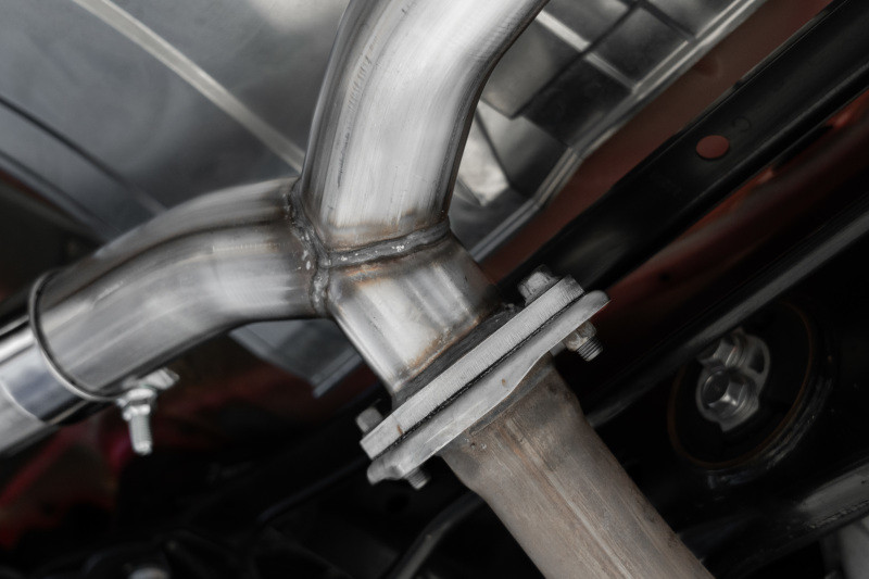 MBRP 2022 Subaru BRZ 2.4L/Toyota GR86 2.4L 2.5in Dual Split Rear Exit w/5in OD Burnt End Tips - T304 - S48053BE Photo - Close Up