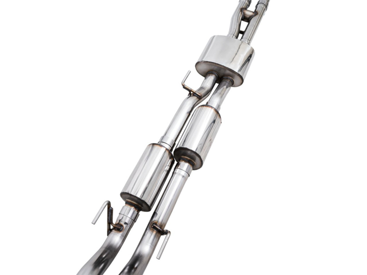 AWE 16-22 Toyota Tacoma 0FG Catback Exhaust w/ BashGuard - Dual Chrome Silver Tips - 3015-32826 Photo - out of package