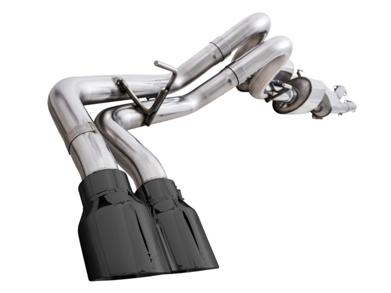 AWE 16-22 Toyota Tacoma 0FG Catback Exhaust w/ BashGuard - Dual Diamond Black Tips - 3015-33826 Photo - out of package